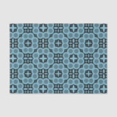 Elegant Blue Mosaic Geometric Pattern Tissuepapier (Voorkant)