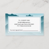 Elegant Blue Mountains Landscape Appointes Visitekaartje (Achterkant)