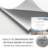 Elegant Blue Mountains Unplugged Ceremony Sign Poster