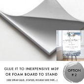 Elegant Blue Mountains Weddenschap Welkomstteken Poster