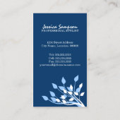 Elegant Blue Natuur Visitekaartje (Achterkant)
