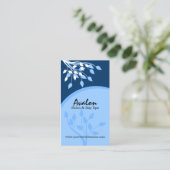 Elegant Blue Natuur Visitekaartje (Staand voorkant)