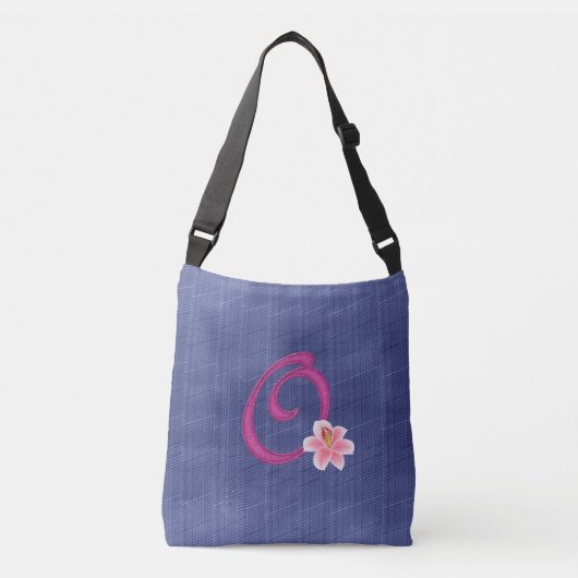 Elegant Blue O Crossbody Tas (Voorkant)