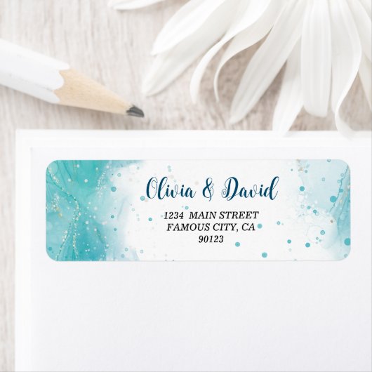 Elegant Blue Ocean Address Label (Insitu)