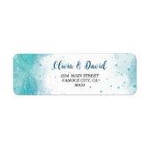 Elegant Blue Ocean Address Label (Voorkant)