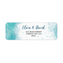 Elegant Blue Ocean Address Label