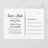 Elegant Blue Ocean Beach Summer Save the Date Aankondigingskaart (Achterkant)