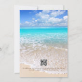Elegant Blue Ocean Tropical Beach Wedding Kaart (Achterkant)
