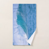 Elegant Blue Ocean Waves Acryllic Artwork | Bad Handdoek (Handdoek)
