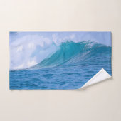 Elegant Blue Ocean Waves Acryllic Artwork | Bad Handdoek (Handdoek)
