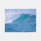 Elegant Blue Ocean Waves Acryllic Artwork | Fleece Deken (Voorkant (Horizontaal))