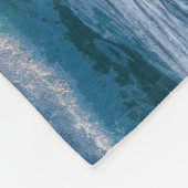 Elegant Blue Ocean Waves Acryllic Artwork | Fleece Deken (Hoek)
