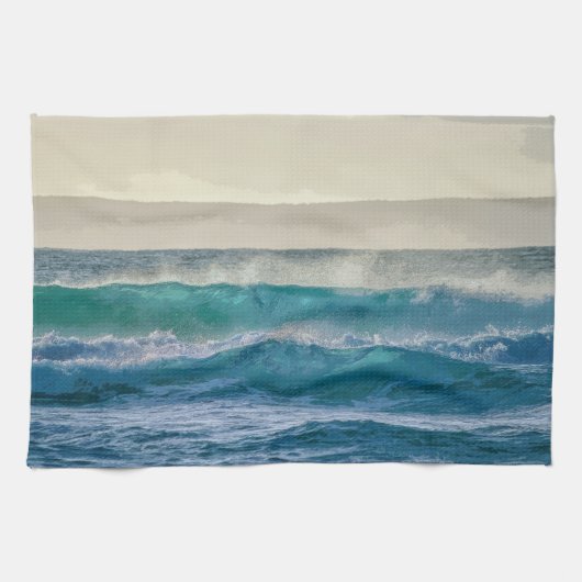 Elegant Blue Ocean Waves Acryllic Artwork | Theedoek (Horizontaal)