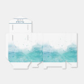 Elegant Blue Ocean Wedding Favor Box Bedankdoosjes (Uitgevouwen)