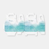 Elegant Blue Ocean Wedding Favor Box Bedankdoosjes (Uitgevouwen)
