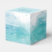Elegant Blue Ocean Wedding Favor Box Bedankdoosjes (Achterkant)