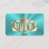 Elegant blue ombre lotus flower yoga visitekaartje (Voorkant)