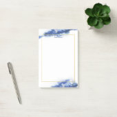 Elegant Blue Ombre Marble, gepersonaliseerd Post-it® Notes (Kantoor)
