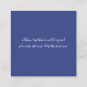 Elegant Blue Ombre Marble Wedding RSVP-kaarten Informatiekaartje (Achterkant)