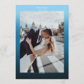 Elegant Blue Ombre Romantic Monarch Butterfly Kaart (Achterkant)