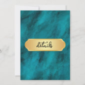 Elegant Blue Opulence Gold Luxe koninklijke detail Kaart (Achterkant)