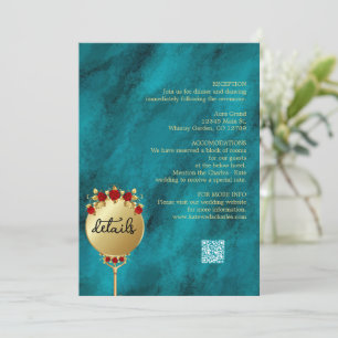 Elegant Blue Opulence Gold Luxe koninklijke detail Kaart