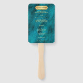Elegant Blue Opulence Gold Luxe Royal Program Handwaaier (Achterkant)