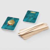 Elegant Blue Opulence Gold Luxe Royal Program Handwaaier (Niet-gemonteerd)