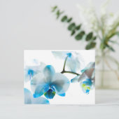Elegant Blue Orchids Custom Briefkaart (Staand voorkant)