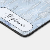 Elegant Blue Ornament Pattern Desk Mat Custom (Hoek)