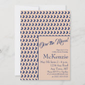 Elegant Blue over de maan Celsius Baby shower I Kaart (Voorkant)