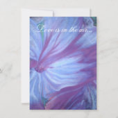 Elegant blue paars florals bruiloft kaart (Voorkant)