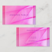 Elegant Blue Paars Pink Modern Sjabloon Trendy Visitekaartje (Voorkant / Achterkant)