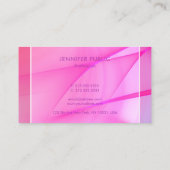 Elegant Blue Paars Pink Modern Sjabloon Trendy Visitekaartje (Achterkant)