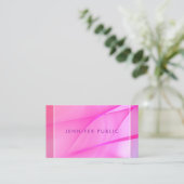 Elegant Blue Paars Pink Modern Sjabloon Trendy Visitekaartje (Staand voorkant)