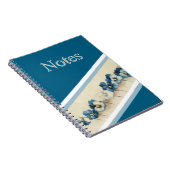 Elegant Blue Pansy Watercolor Notitieboek - Bloeme (Rechterzijde)