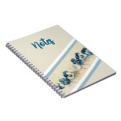 Elegant Blue Pansy Watercolor Notitieboek - Bloeme (Rechterzijde)