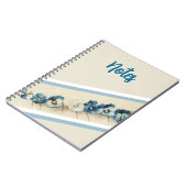 Elegant Blue Pansy Watercolor Notitieboek - Bloeme (Linkerzijde)