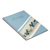 Elegant Blue Pansy Watercolor Notitieboek - Bloeme (Rechterzijde)