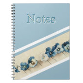 Elegant Blue Pansy Watercolor Notitieboek - Bloeme (Voorkant)