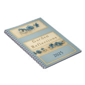 Elegant Blue Pansy Watercolour Notebook — Garden  Notitieboek (Rechterzijde)