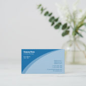 Elegant Blue Pattern Visitekaartje (Staand voorkant)