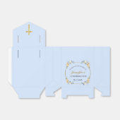 Elegant Blue Peach Floral Bevestiging Hartelijk da Bedankdoosjes (Uitgevouwen)