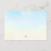 Elegant Blue Peacock Botanical Wedding Style Informatiekaartje (Achterkant)