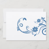 Elegant Blue Peacock Flat Save the Date Kaart (Achterkant)