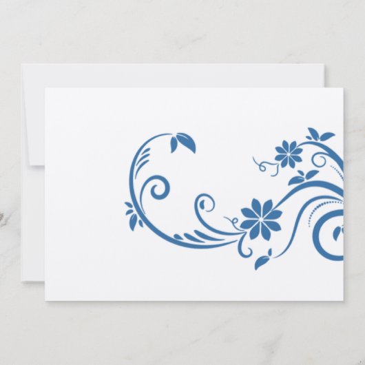 Elegant Blue Peacock Flat Save the Date Kaart (Achterkant)