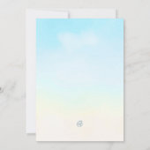 Elegant Blue Peacock Floral Wedding Theme    Save The Date (Achterkant)