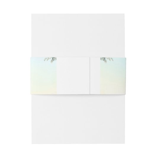 Elegant Blue Peacock Floral Wedding Uitnodigingen Wikkel (Achterkant Voorbeeld)