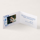 Elegant Blue Peacock ingevuld Hartelijk dank Kaart (Binnen)