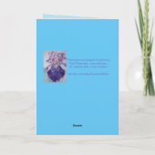 Elegant Blue Peacock Waterverf Birthday Card Kaart (Achterkant)